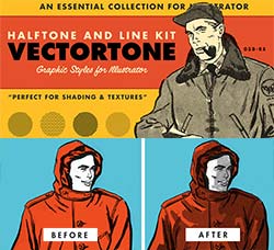极品AI画笔－网状纹理(35支)：VectorTone Halftones and More